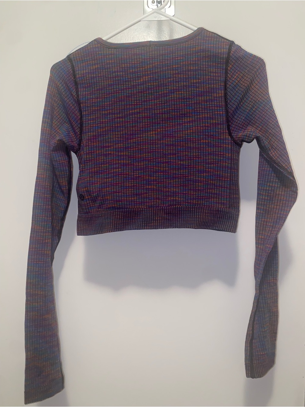 lululemon athletica Multicolor Ribbed Long-Sleeve Crop Top